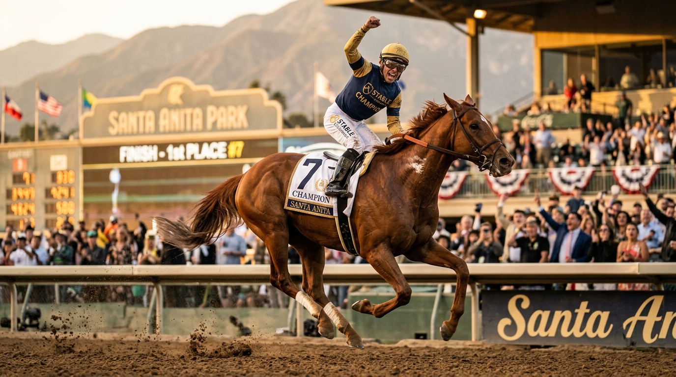 DESTROYED Oak Tree Santa Anita; Picked $5,655.80 Pick 6