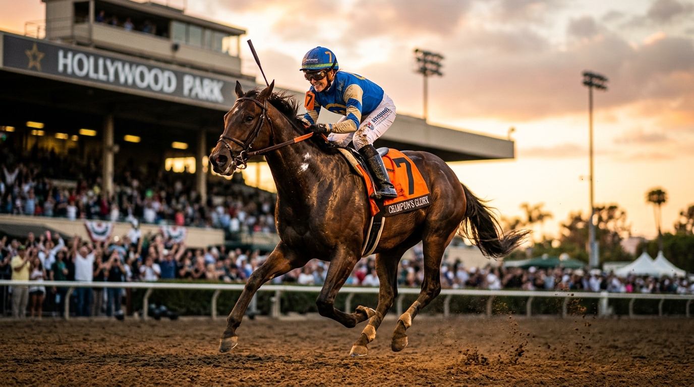 Picked EASY $6,718 Superfecta at Hollywood Park, $54.60 Winner ON TOP