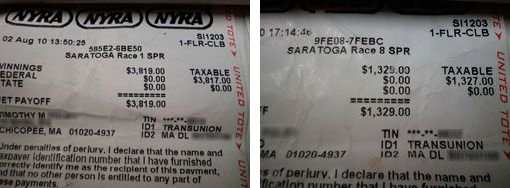 Lights it Up at Saratoga For Over $5,000 (And Sends Proof)!