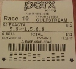 Nails $464 Gulfstream Exacta Using Picks From Our Blog (And Sends Proof)!