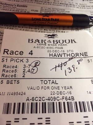 Scores $140 Pick 3 at Hawthorne (And Sends Proof)!
