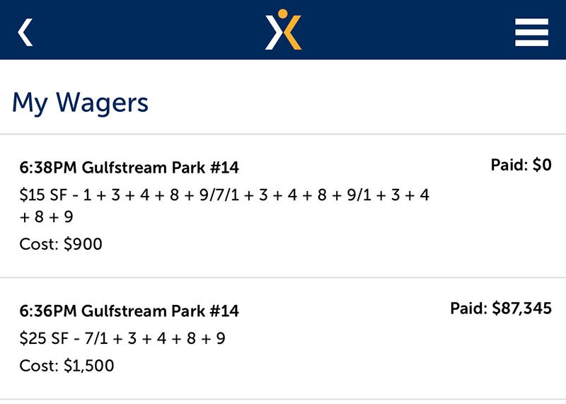 "Bone Crushing Win" in Florida Derby With $25 Superfecta Paying Over $87,000!